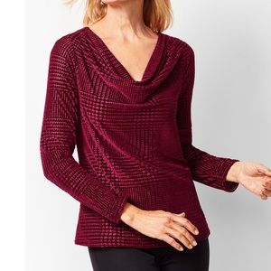 Talbots velvet top